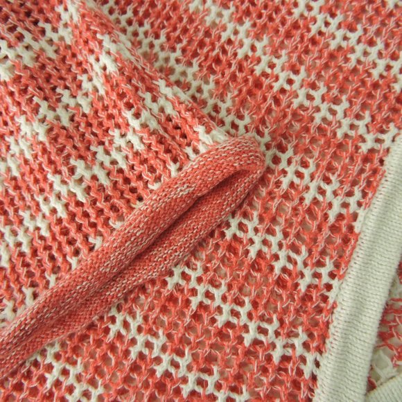 Tommy Bahama Open Knit Striped Tunic Cover up top - Picture 5 of 9